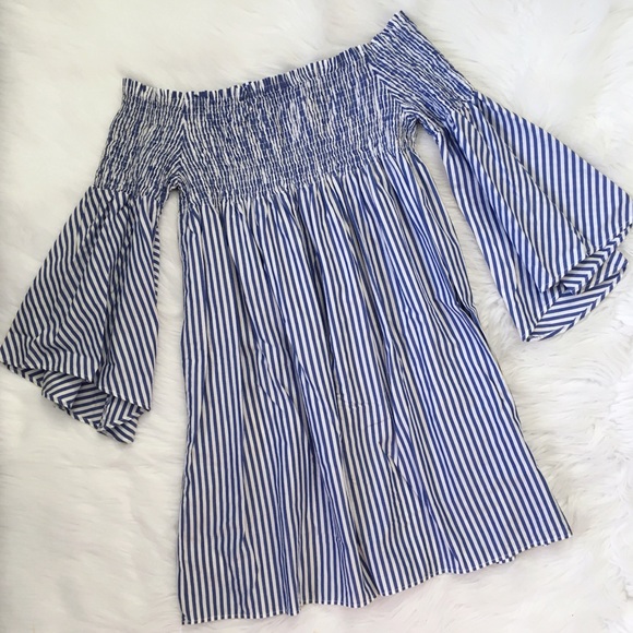 zara blue smock dress